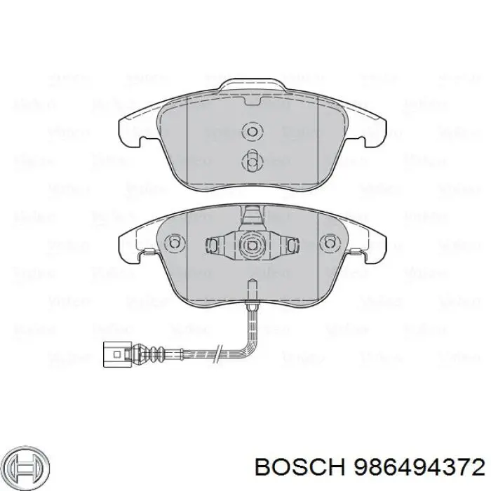 986494372 Bosch Колодки передние