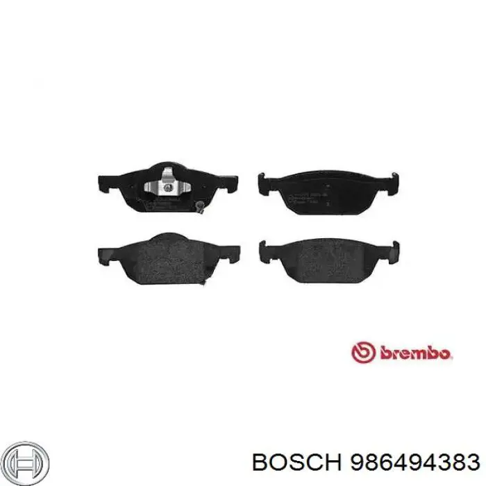 Передние тормозные колодки 986494383 Bosch