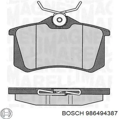 986494387 Bosch Колодки тормозные дисковые комплект
