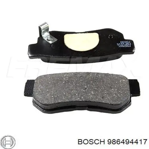 986494417 Bosch sapatas do freio traseiras de disco