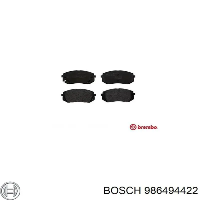 Купить 986494422 Bosch Колодки тормозные