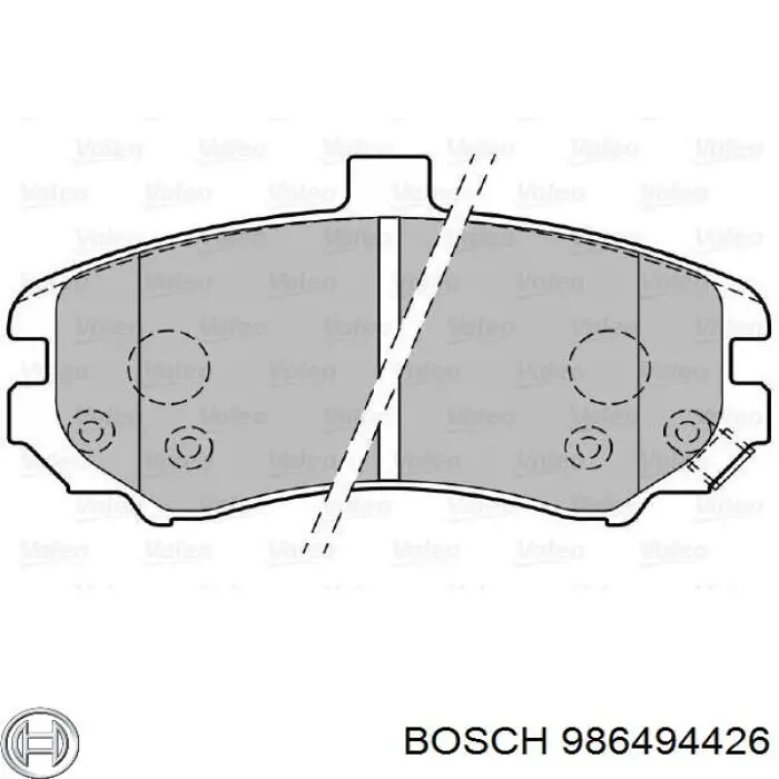 Передние тормозные колодки 986494426 Bosch