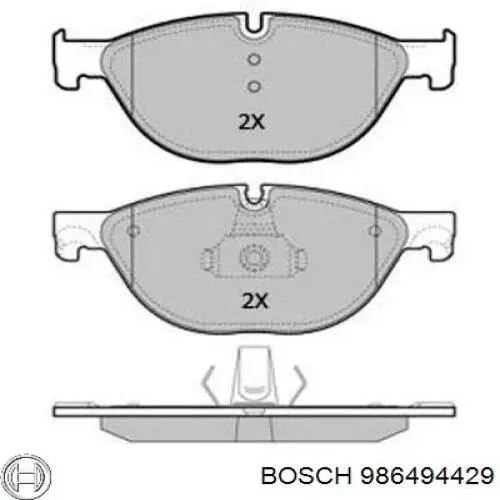 986494429 Bosch Колодки передние