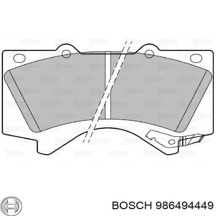 986494449 Bosch Колодки передние
