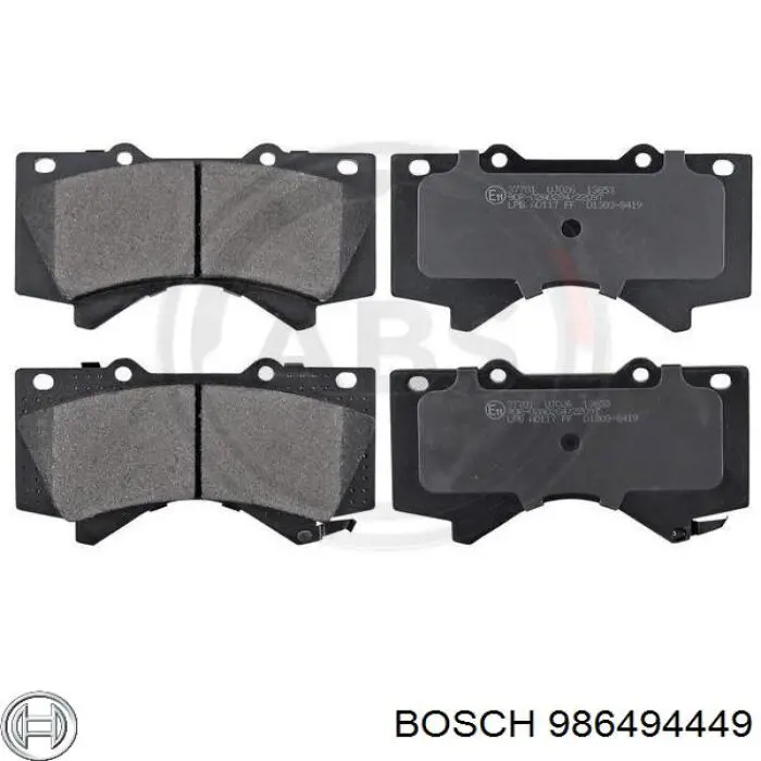 Купить 986494449 Bosch Колодки тормозные