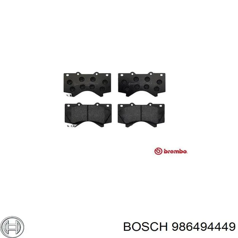 986494449 Bosch sapatas do freio dianteiras de disco