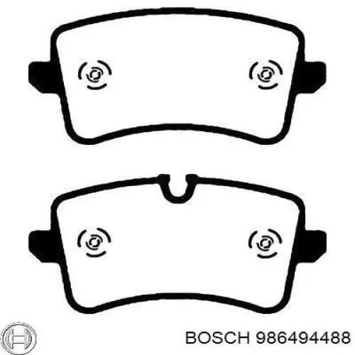 986494488 Bosch Колодки тормозные дисковые комплект