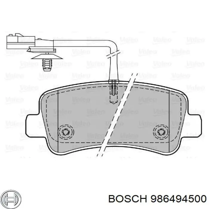 986494500 Bosch Колодки тормозные дисковые комплект