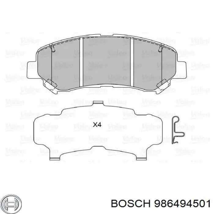 986494501 Bosch Колодки передние