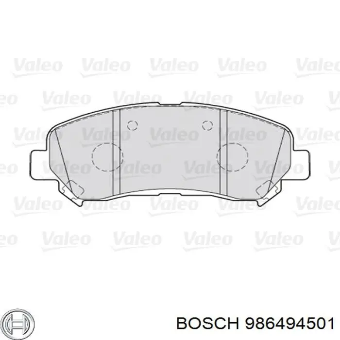 Купить 986494501 Bosch Колодки тормозные