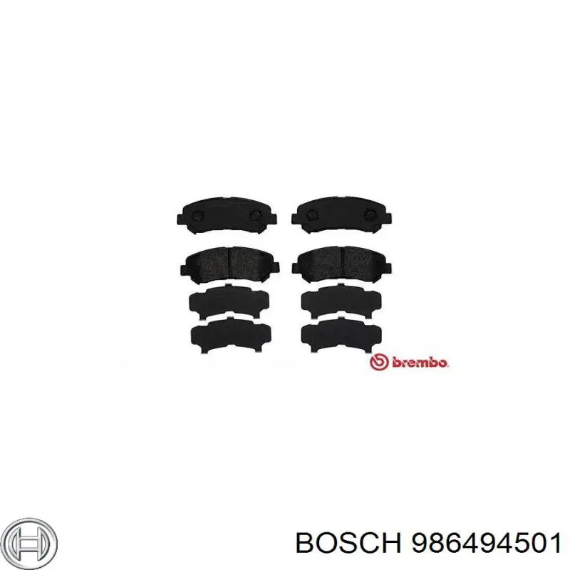 Передние тормозные колодки 986494501 Bosch