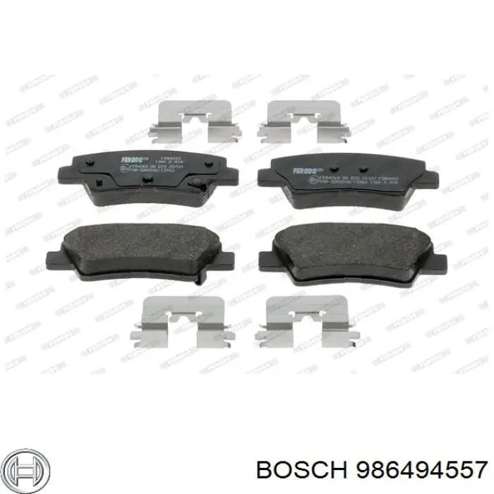 986494557 Bosch колодки тормозные задние дисковые