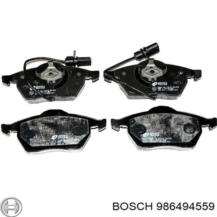 986494559 Bosch sapatas do freio dianteiras de disco