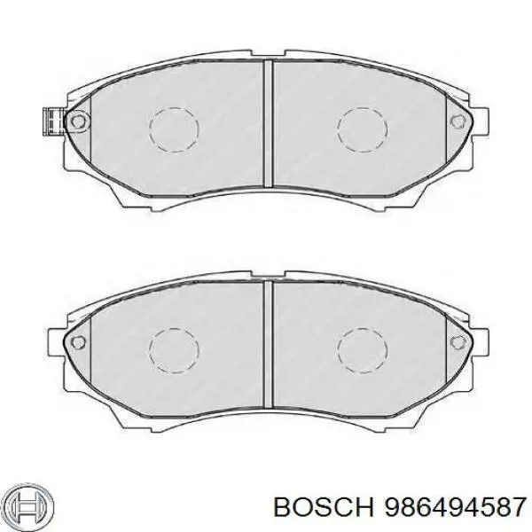 Передние тормозные колодки 986494587 Bosch