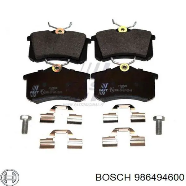 Колодки дисковые  Bosch 986494600 цена, от 21.40 USD