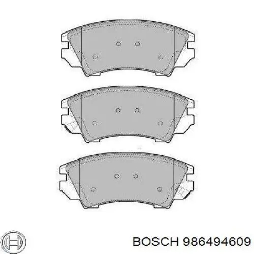 Передние тормозные колодки 986494609 Bosch