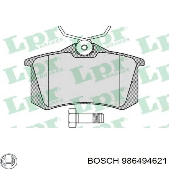 986494621 Bosch Колодки тормозные дисковые комплект