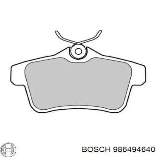 Задние тормозные колодки 986494640 Bosch