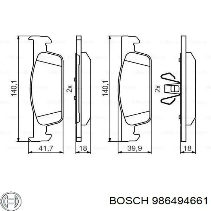Колодки Bosch 986494661 цена, от 22.88 USD