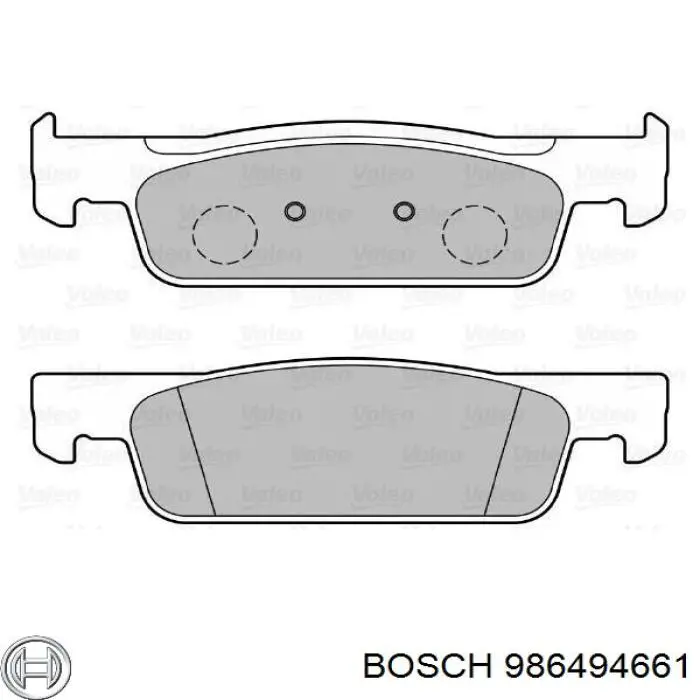 986494661 Bosch Колодки передние