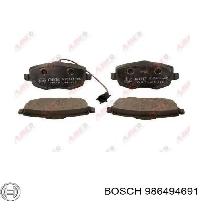 Передние тормозные колодки 986494691 Bosch