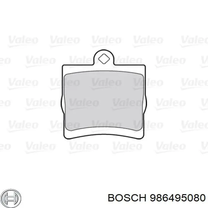 Задние тормозные колодки 986495080 Bosch