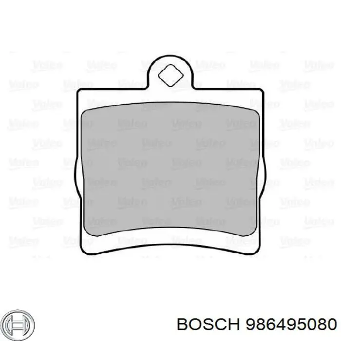 Купить 986495080 Bosch Колодки тормозные задние, дисковые