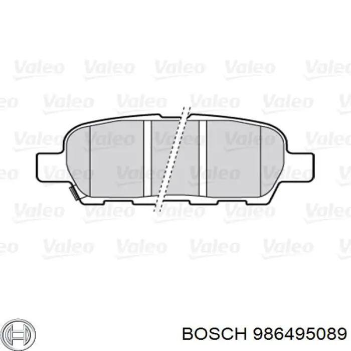 Купить 986495089 Bosch Колодки тормозные задние, дисковые