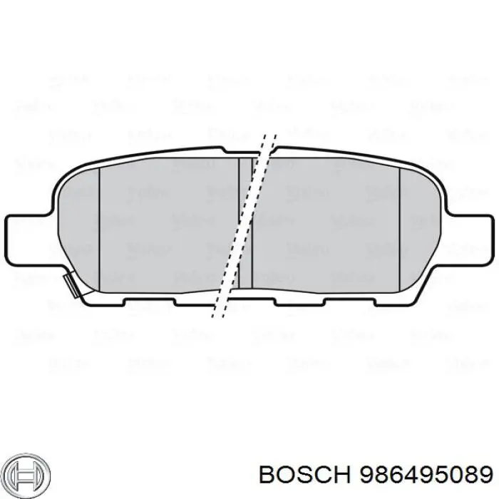 Задние тормозные колодки 986495089 Bosch