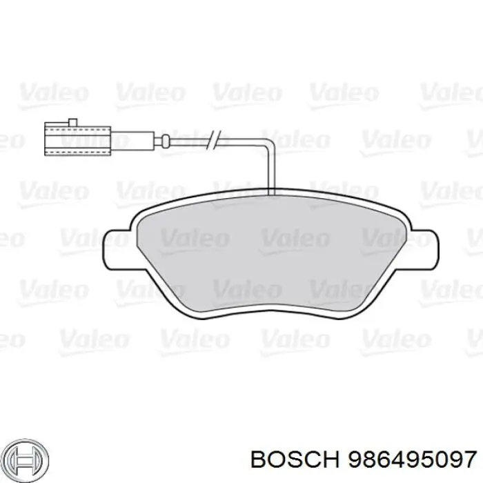 Передние тормозные колодки 986495097 Bosch