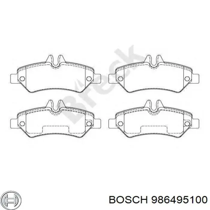 Задние тормозные колодки 986495100 Bosch