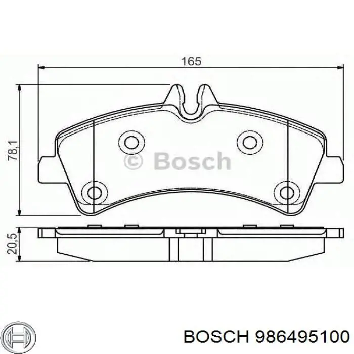 Колодки дисковые  Bosch 986495100 цена, от 18.14 USD
