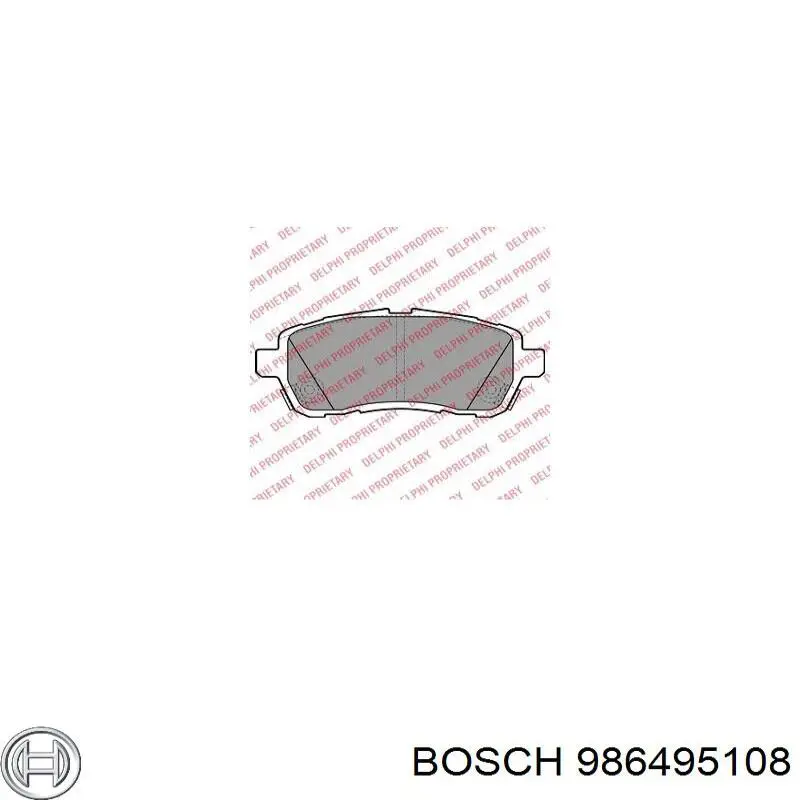 986495108 Bosch Колодки передние