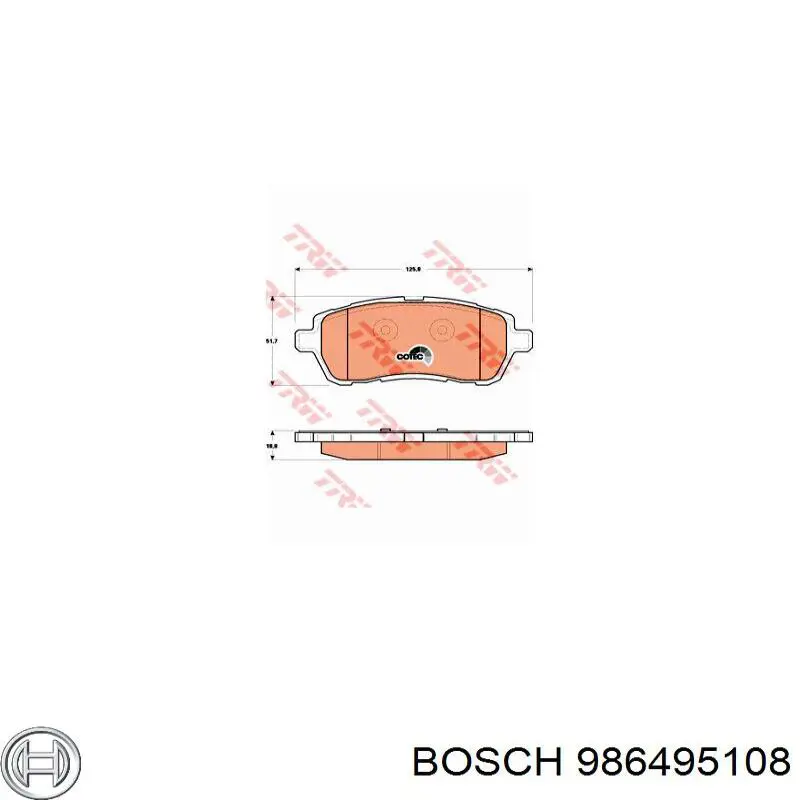 Купить 986495108 Bosch Колодки тормозные