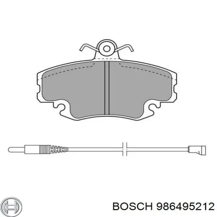 Передние тормозные колодки 986495212 Bosch