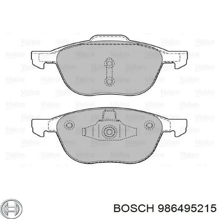 Передние тормозные колодки 986495215 Bosch