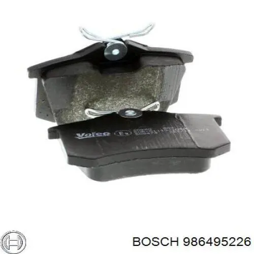 Купить 986495226 Bosch Колодки тормозные задние, дисковые