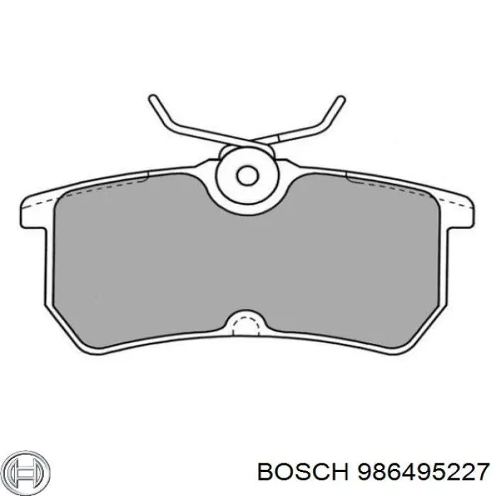986495227 Bosch колодки тормозные задние дисковые