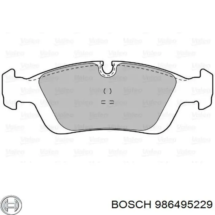 986495229 Bosch колодки тормозные передние дисковые