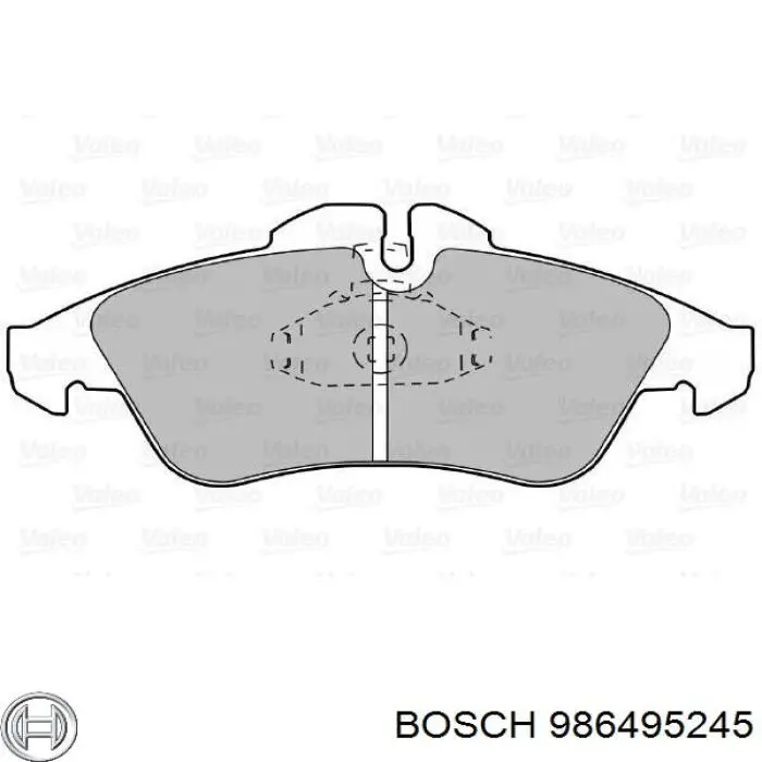 Купить 986495245 Bosch Колодки тормозные