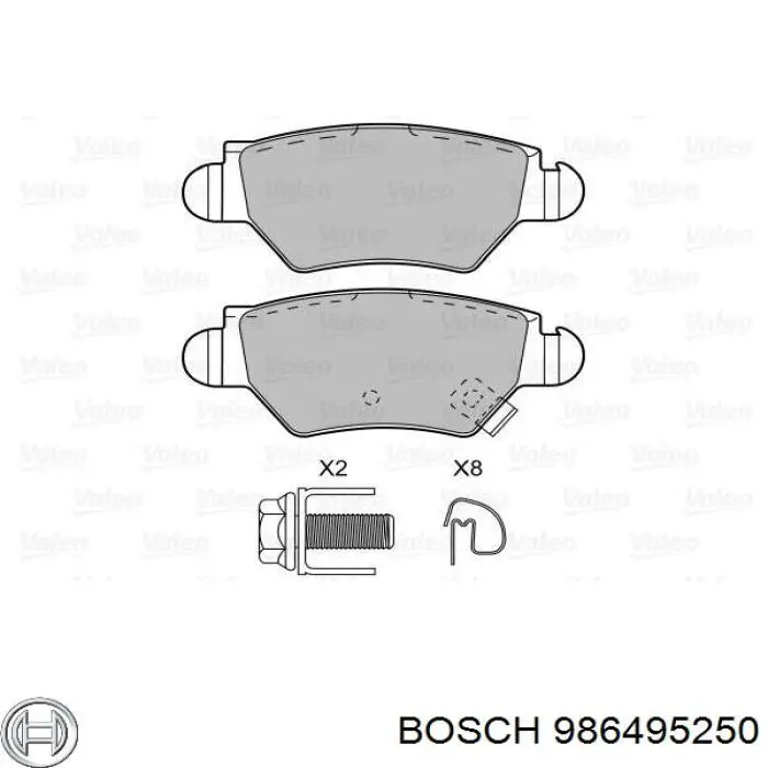 986495250 Bosch Колодки тормозные дисковые комплект