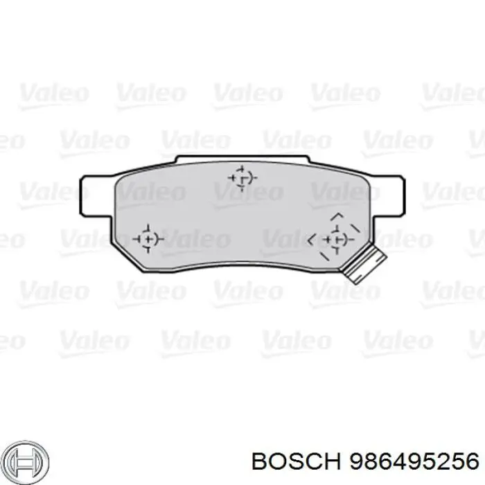 986495256 Bosch колодки тормозные задние дисковые