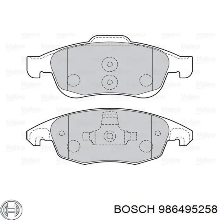 986495258 Bosch Колодки передние