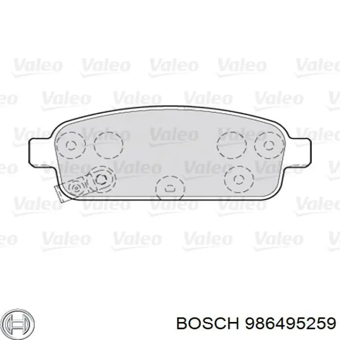 986495259 Bosch Колодки тормозные дисковые комплект