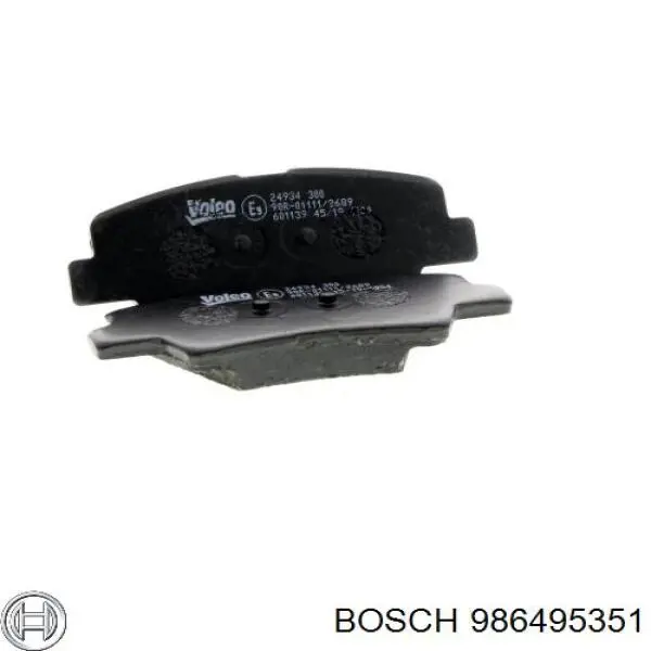 Задние тормозные колодки 986495351 Bosch