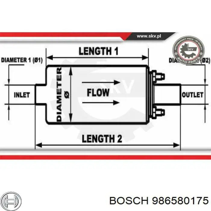 986580175 Bosch Электробензонасос
