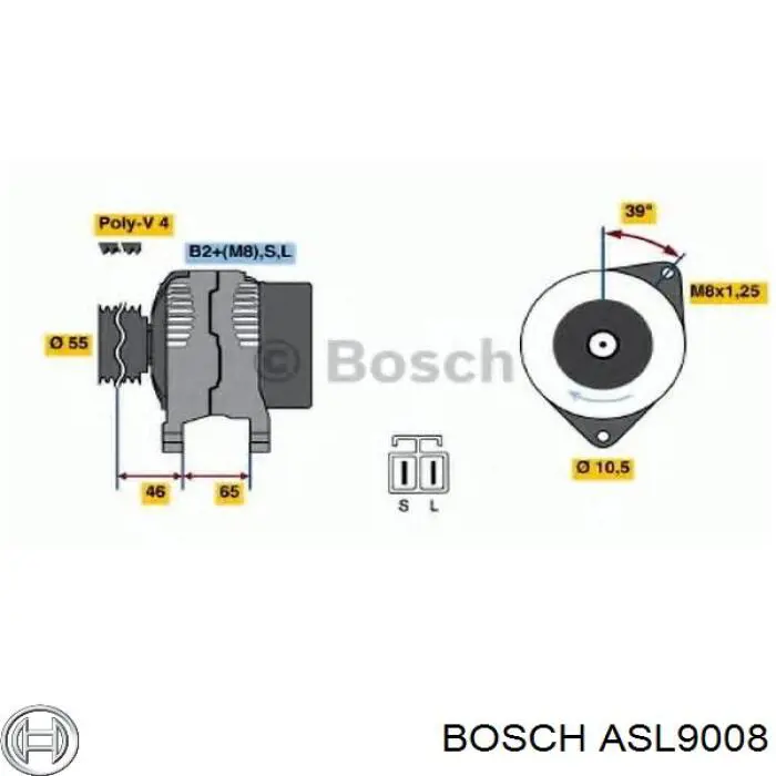 Коллектор ротора генератора Bosch ASL9008 цена, от 3.07 USD
