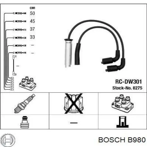 B980 Bosch Провода высоковольтные