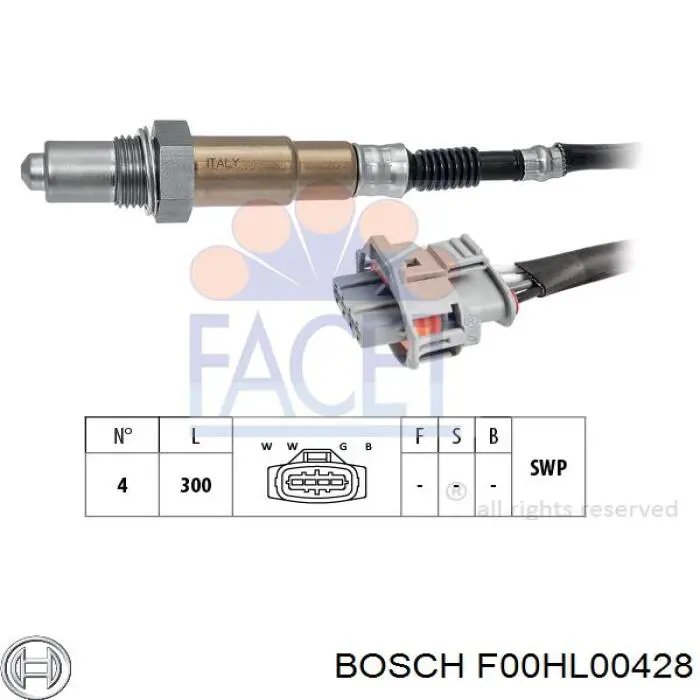 F00HL00428 Bosch Лямбда-зонд, датчик кислорода до катализатора