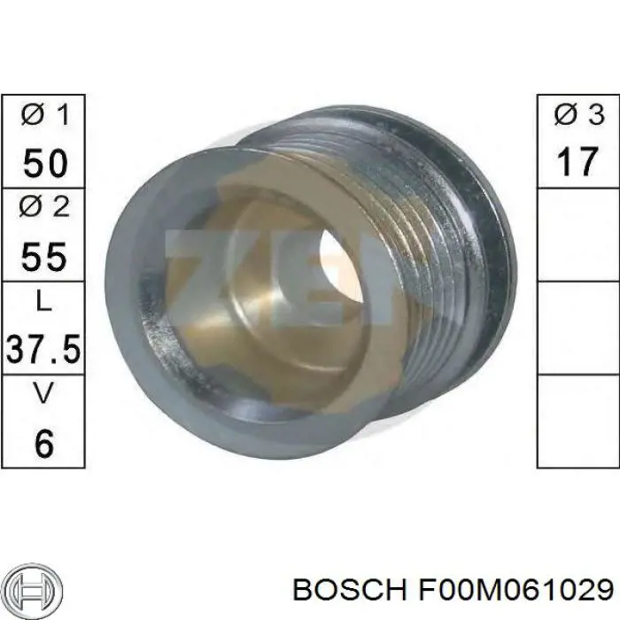 F00M061029 Bosch шкив генератора